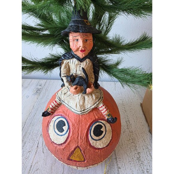 Poliwoggs Halloween witch tree David critchfield fortunato vintage table top pum - Picture 2 of 9